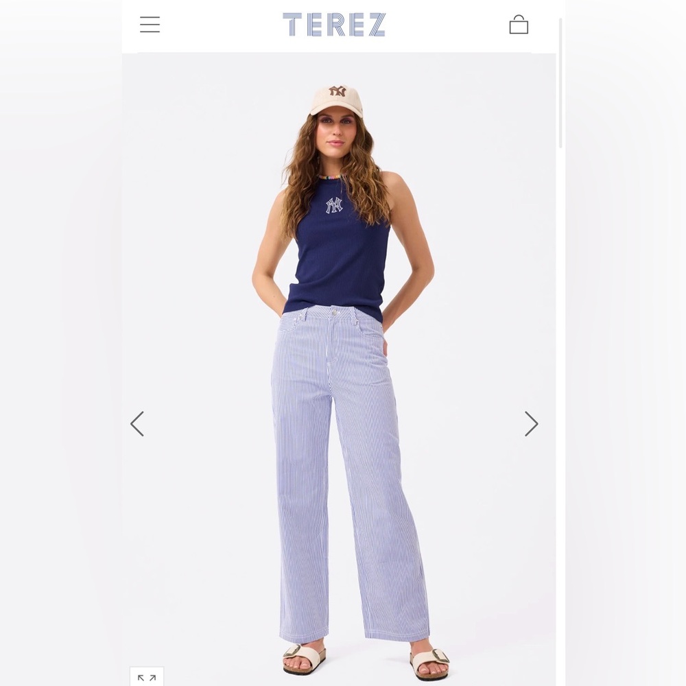 TEREZ New York Twill Pant in Electric Blue Stripe size XXS
